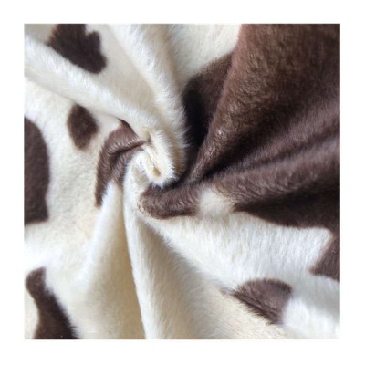 Animal print soft velboa comfort plush 1.5mm pile velboa 100% polyester plush toy fabric